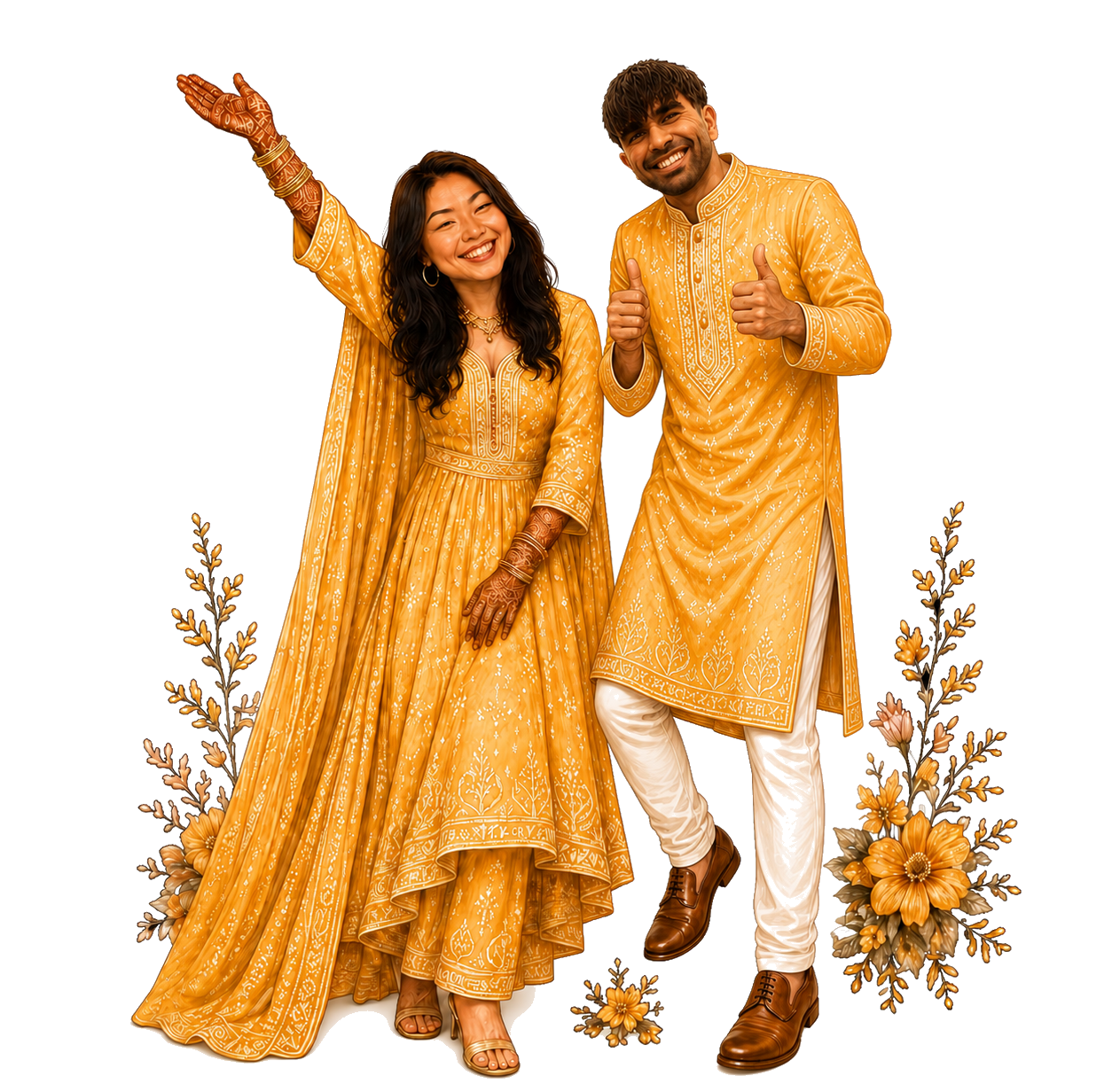 Haldi and mehendi attire inspiration